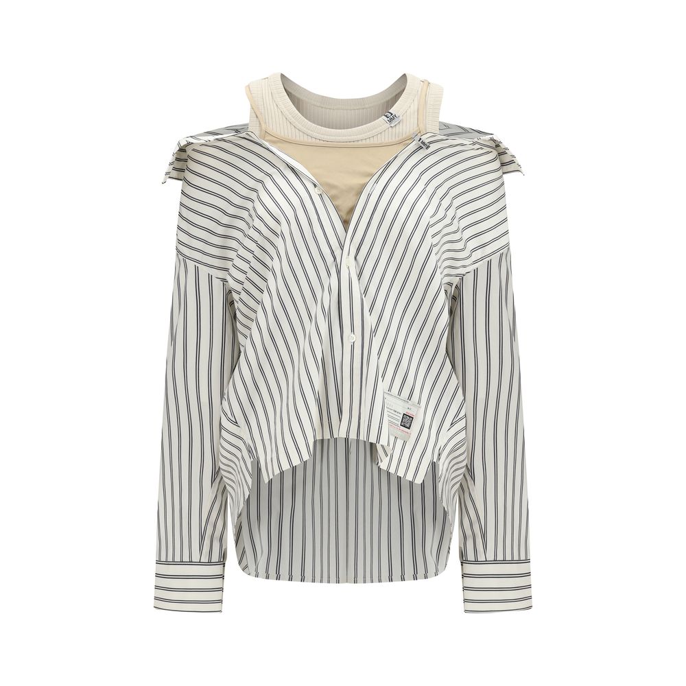 White Cotton Pattern Shirt