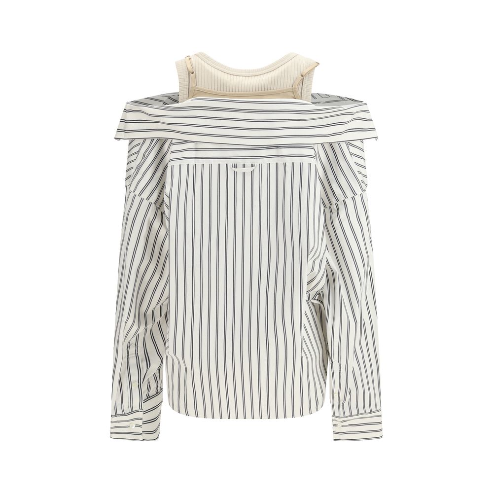 White Cotton Pattern Shirt