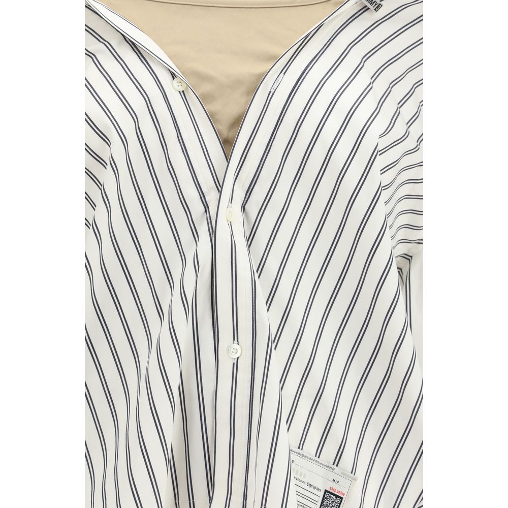 White Cotton Pattern Shirt