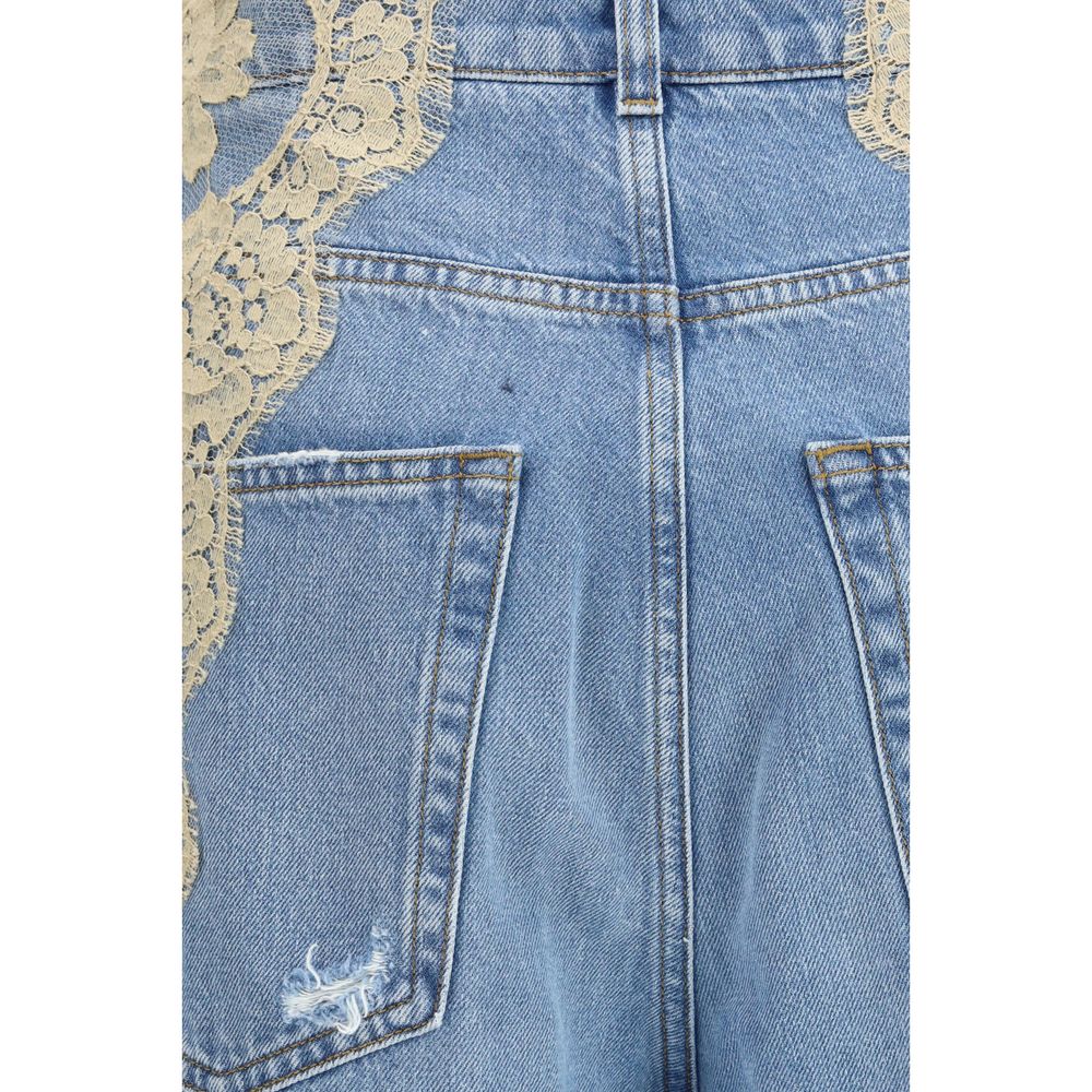 Blue Cotton Jeans Denim