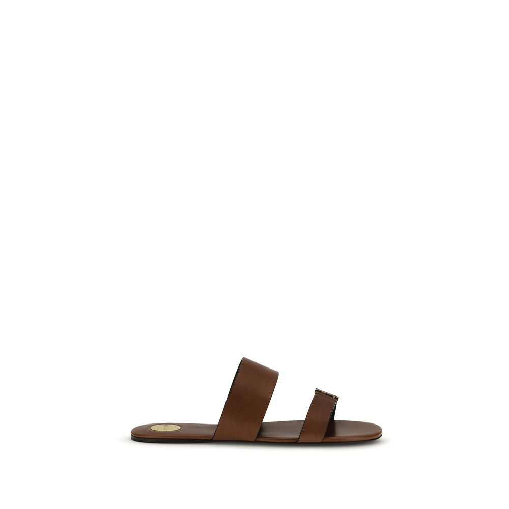 Brown Calf Leather Bos Taurus Sandals