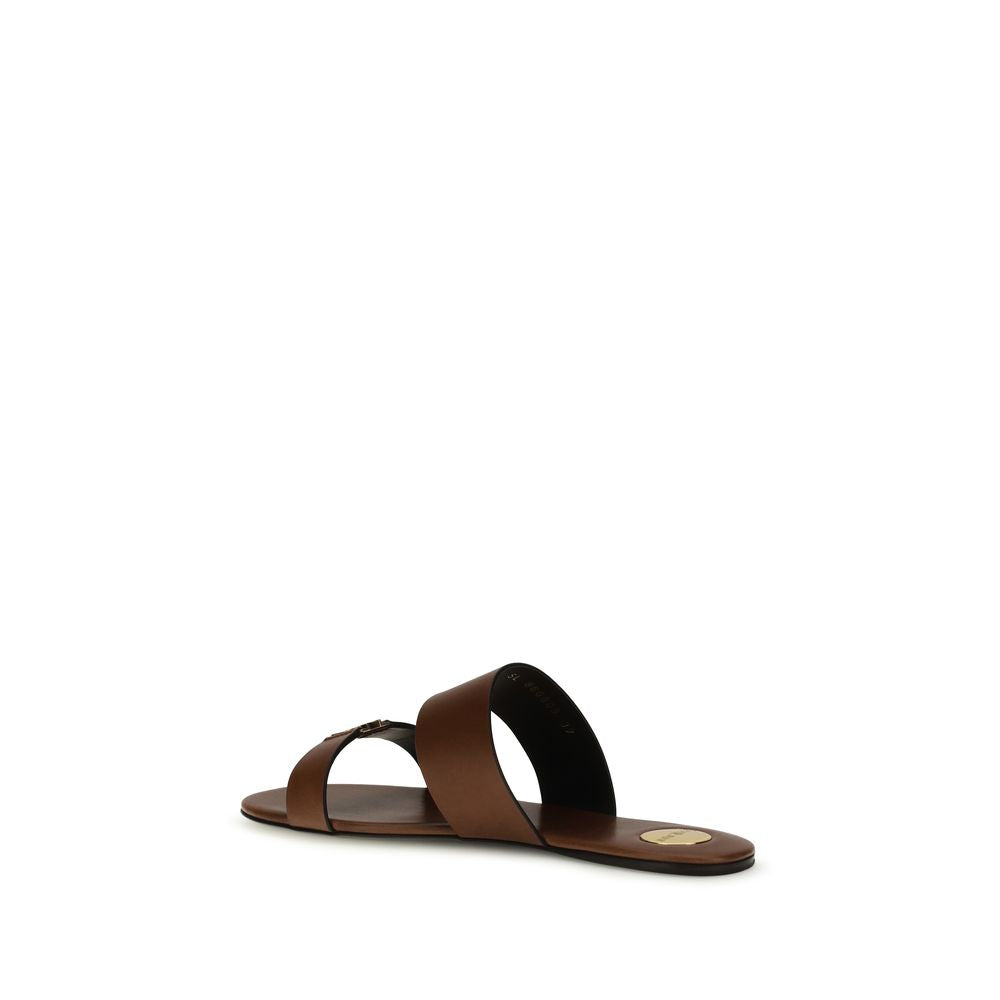 Brown Calf Leather Bos Taurus Sandals