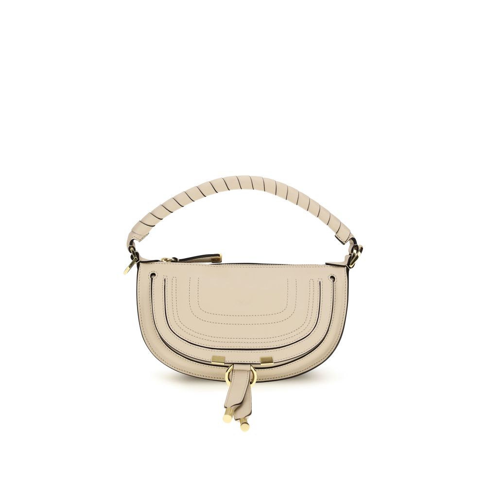 Beige Calf Leather Bos Taurus Shoulder Bag