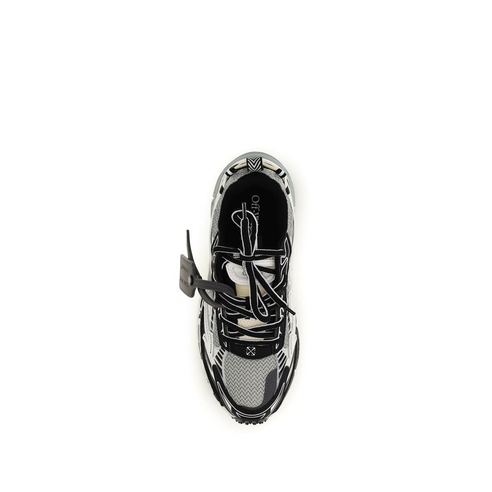 Gray Polyurethane Athletic Sneakers