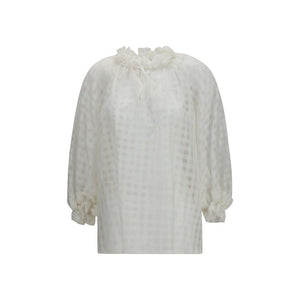 White Cotton Pattern Shirt