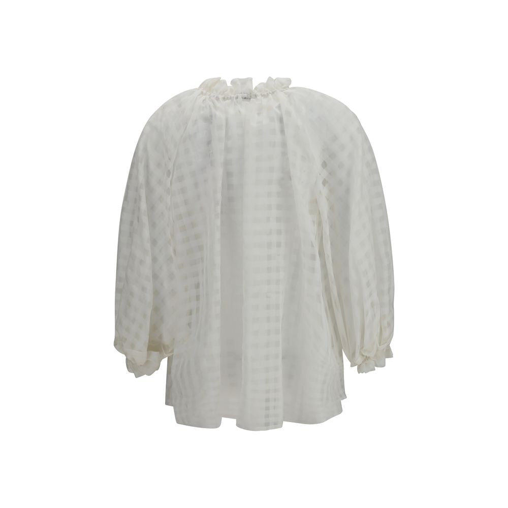 White Cotton Pattern Shirt