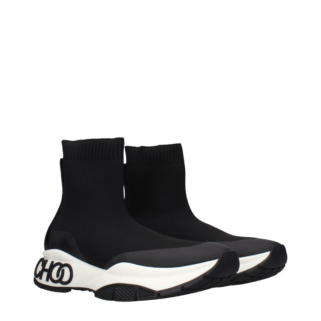 Black Fabric Ankle Boots