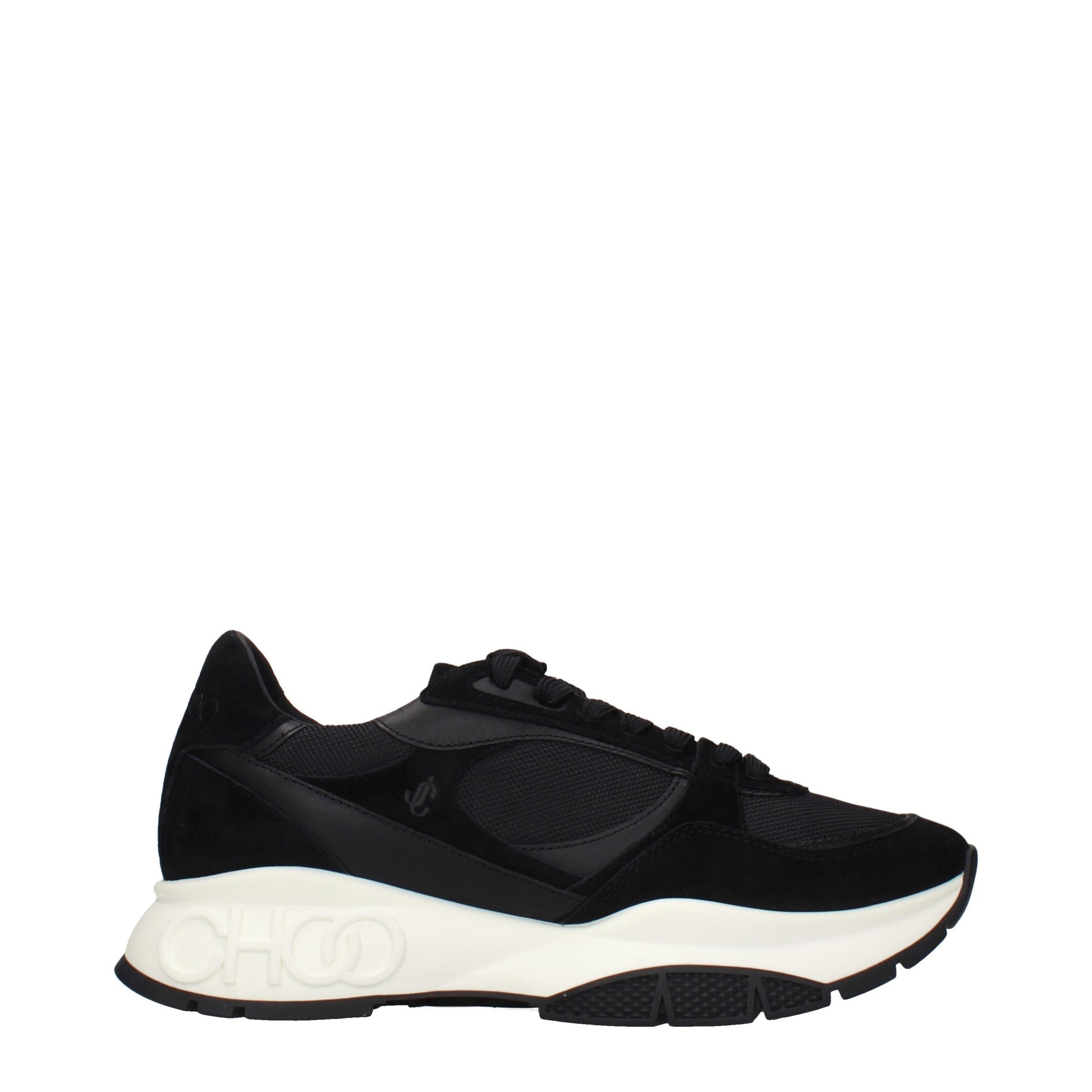 Black Fabric Athletic Sneakers