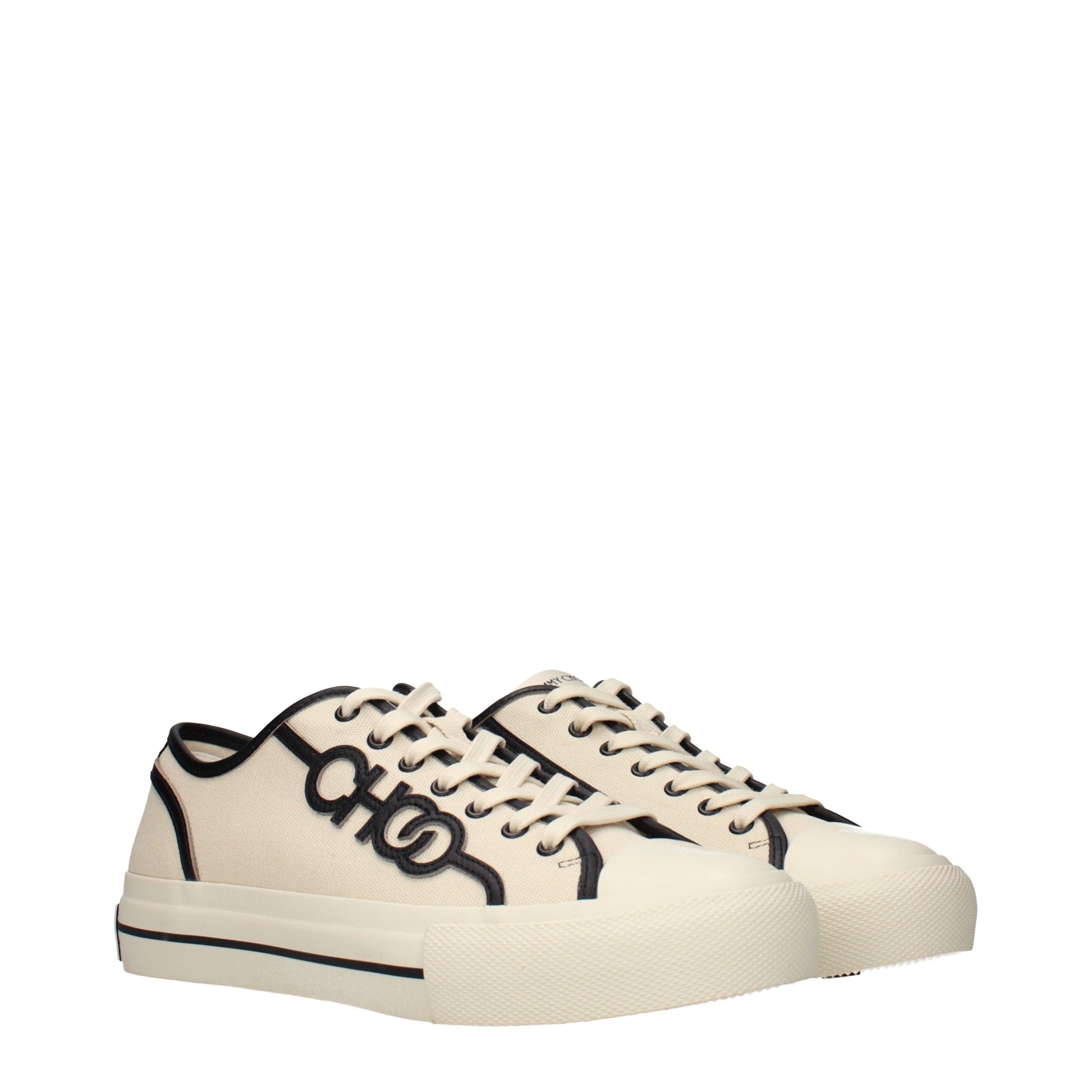 Beige Fabric Low Top Sneakers