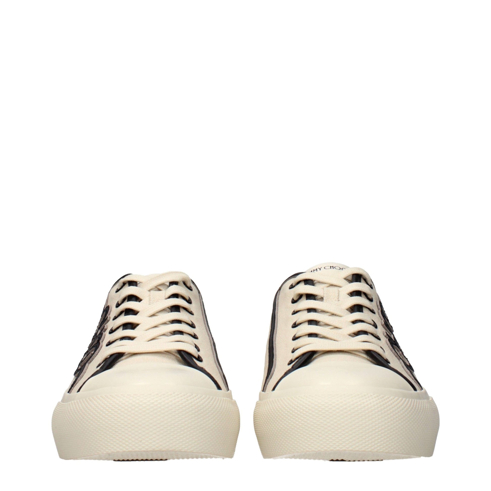 Beige Fabric Low Top Sneakers