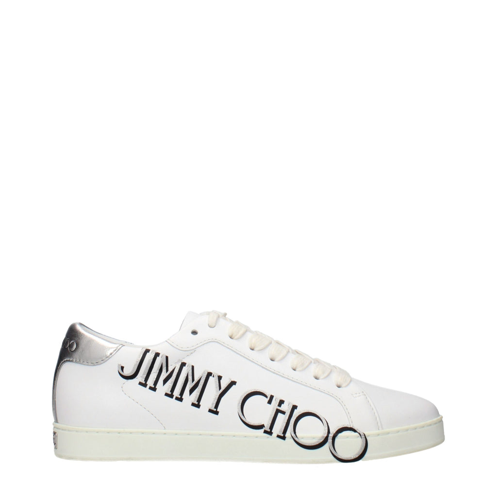 White Leather Low Top Sneakers