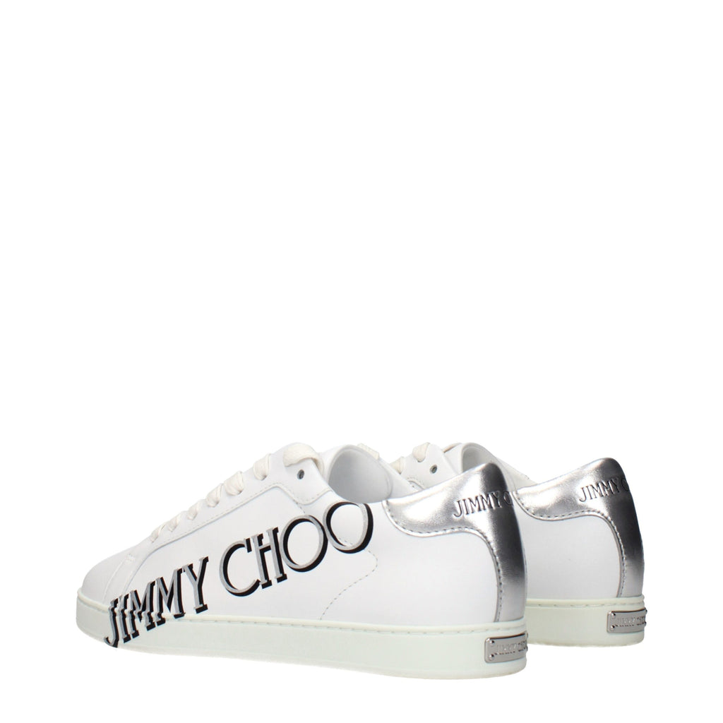 White Leather Low Top Sneakers