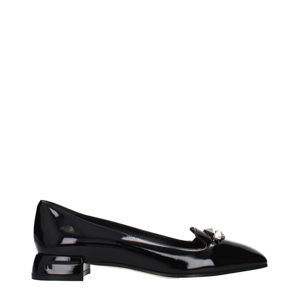 Black Leather Slip-On Loafers