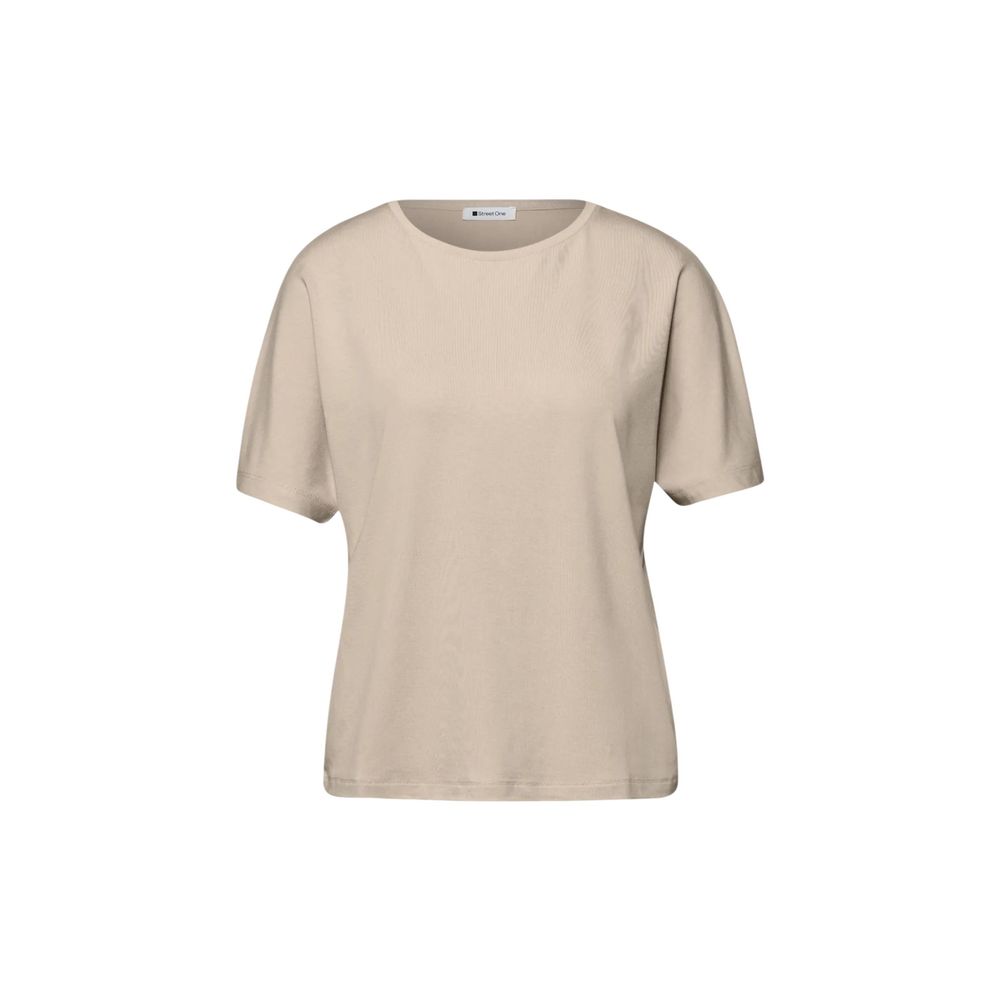 Beige Viscose T-Shirt