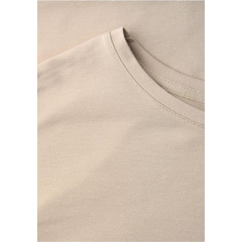 Beige Viscose T-Shirt