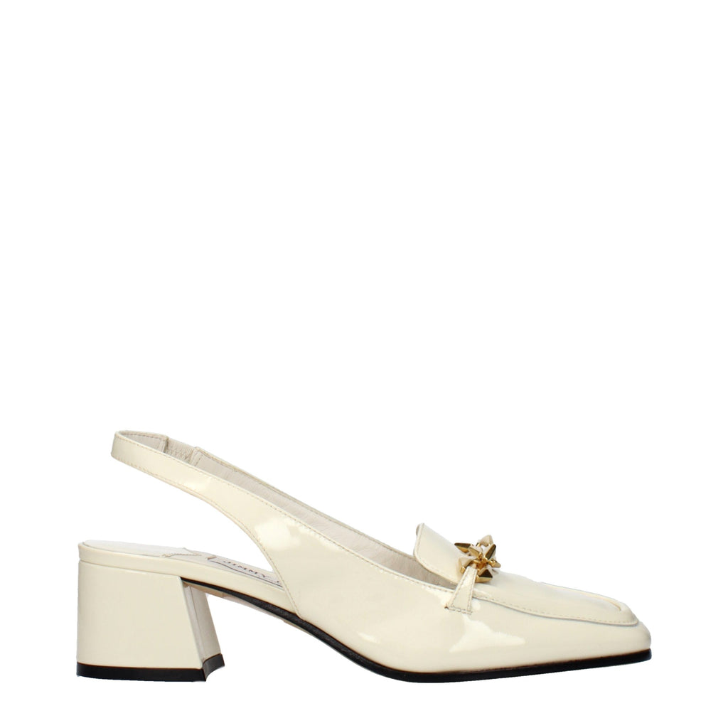 Beige Leather Slip-On Loafers