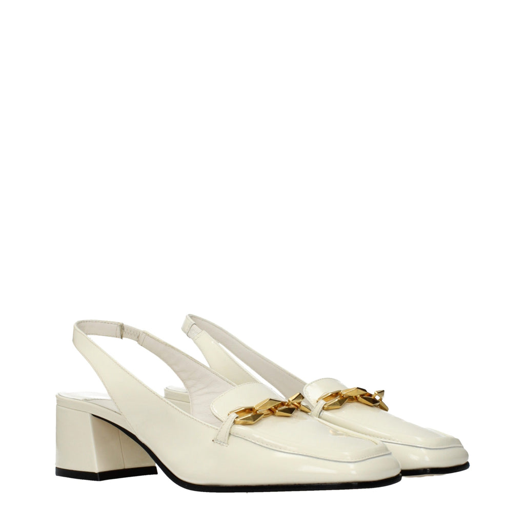 Beige Leather Slip-On Loafers