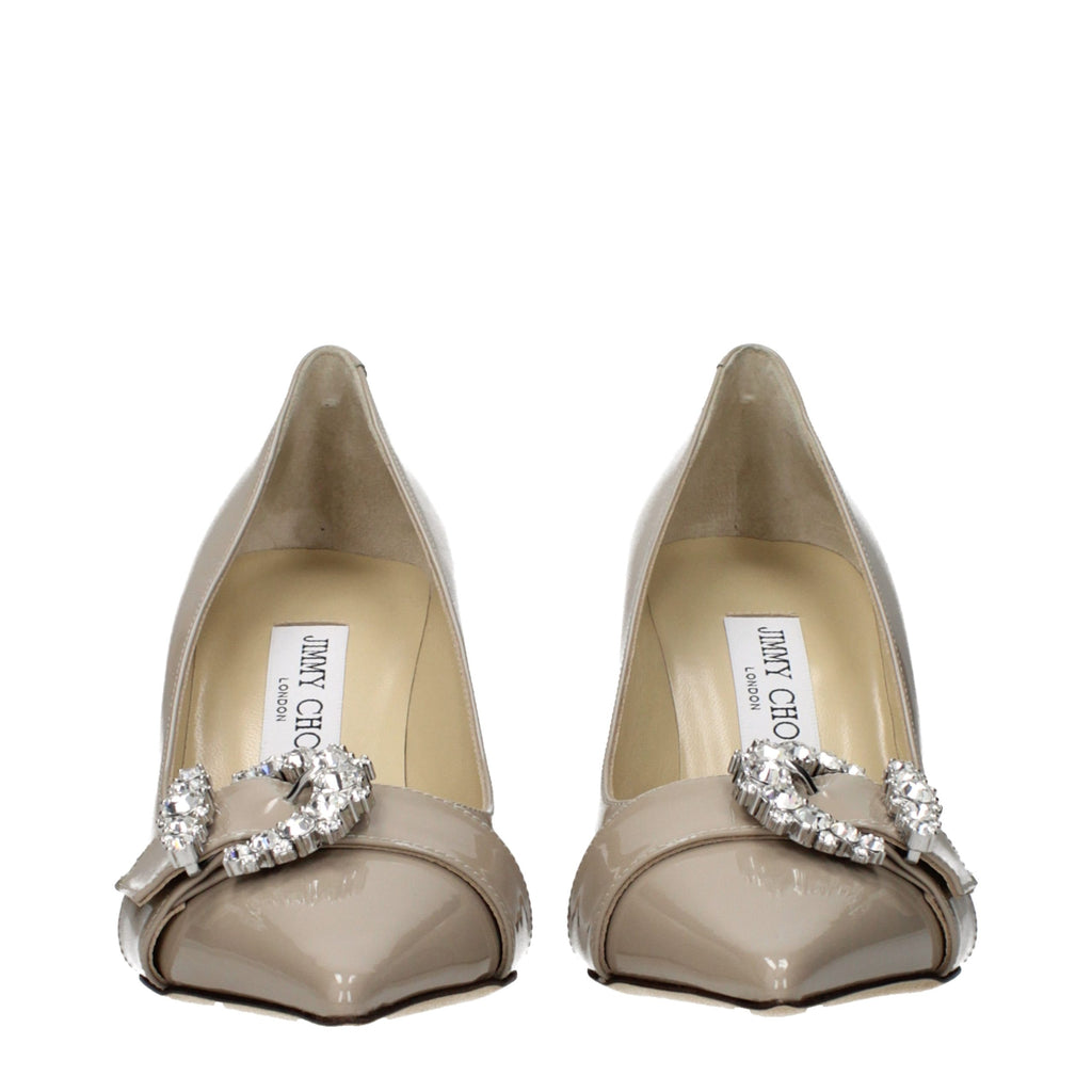 Gray Leather Pumps