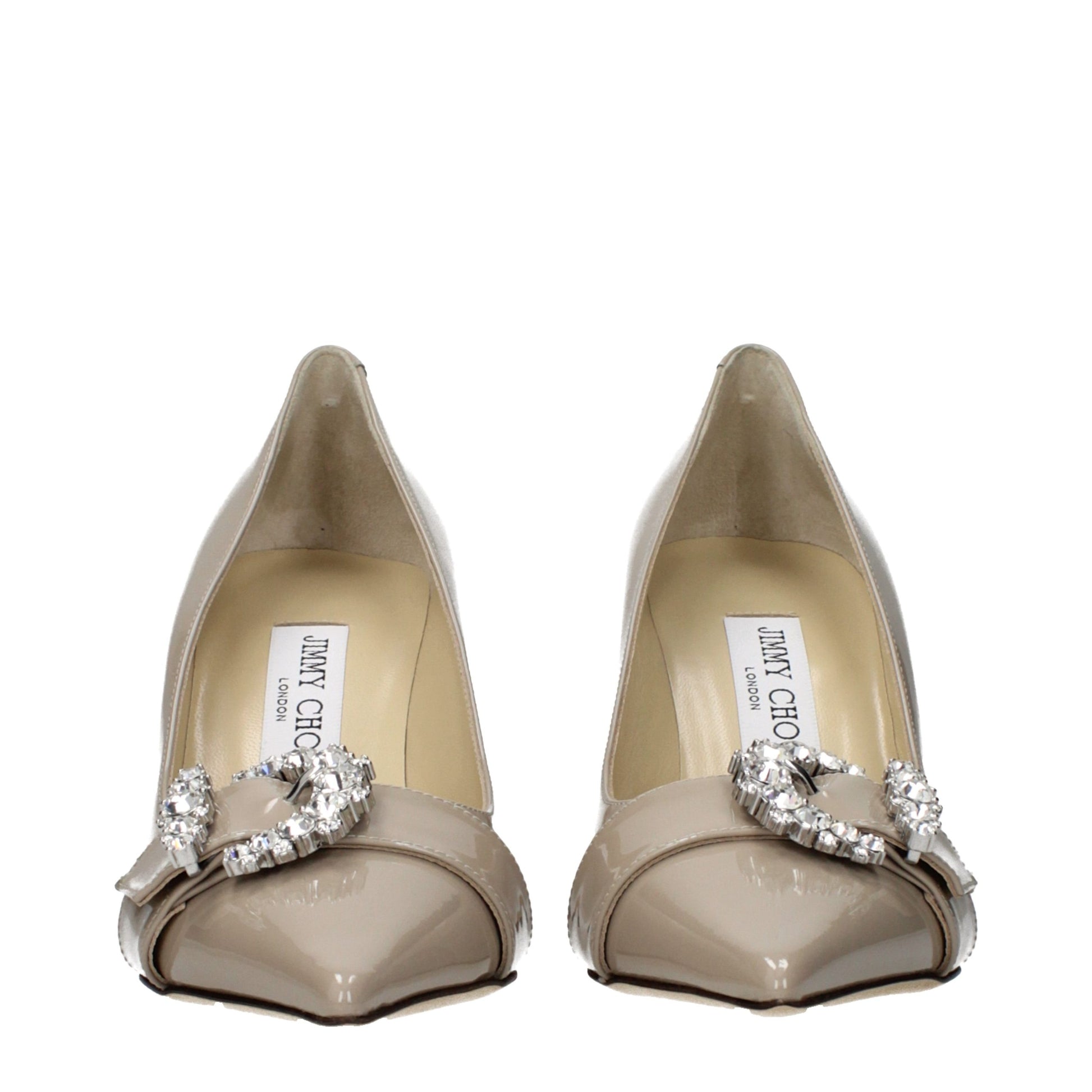 Gray Leather Pumps