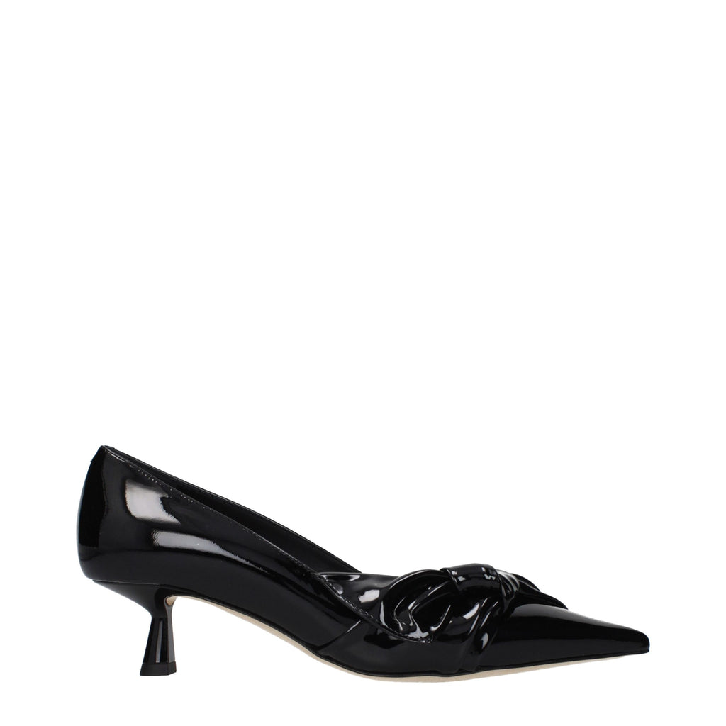 Black Leather Pumps