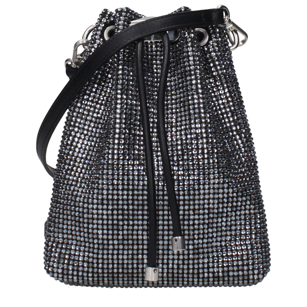 Black Satin Crossbody Bag