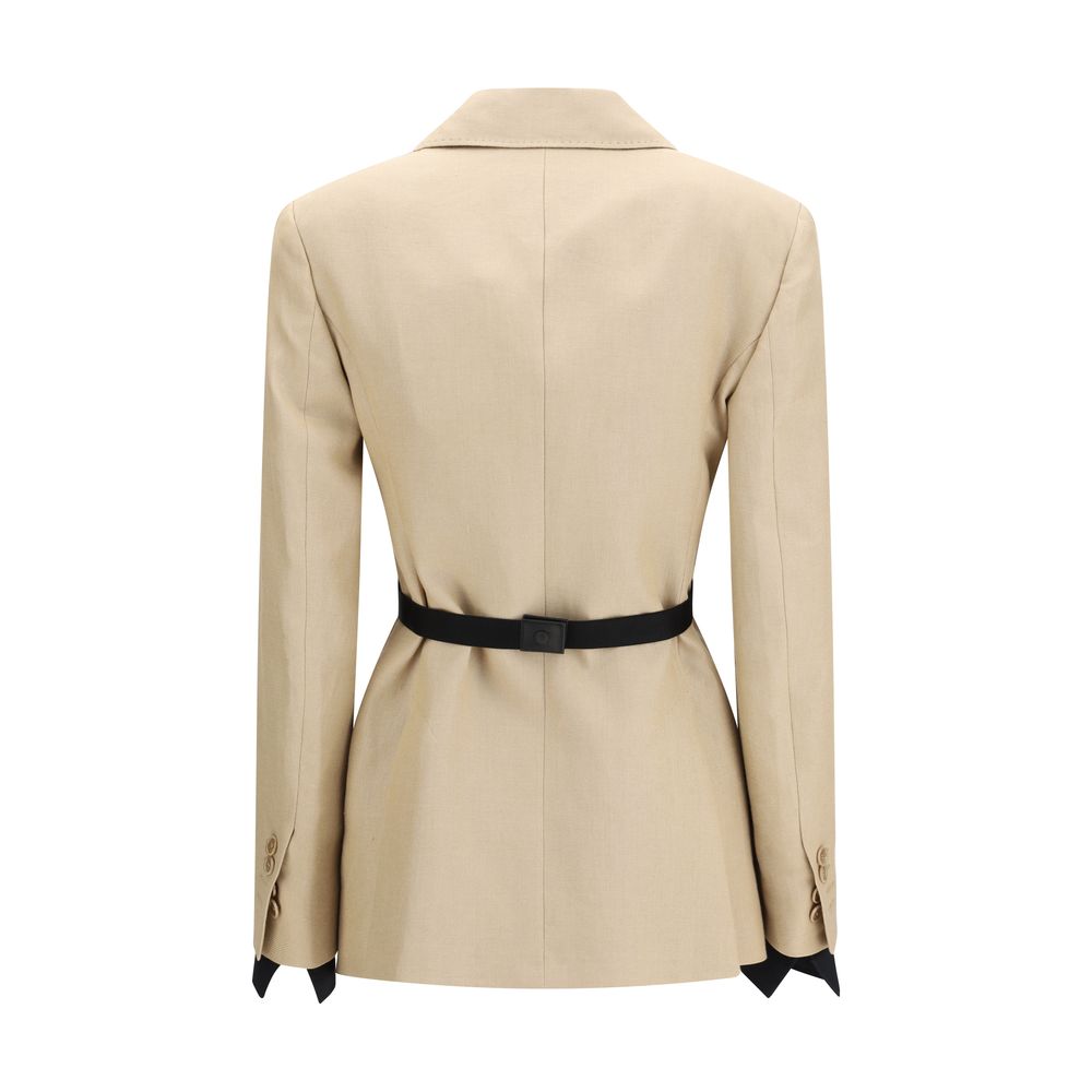 Beige Linen Coat