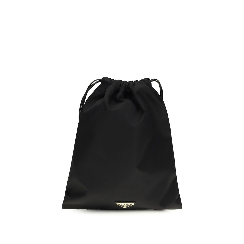 Black Recycled Polyamide Clutch Bag