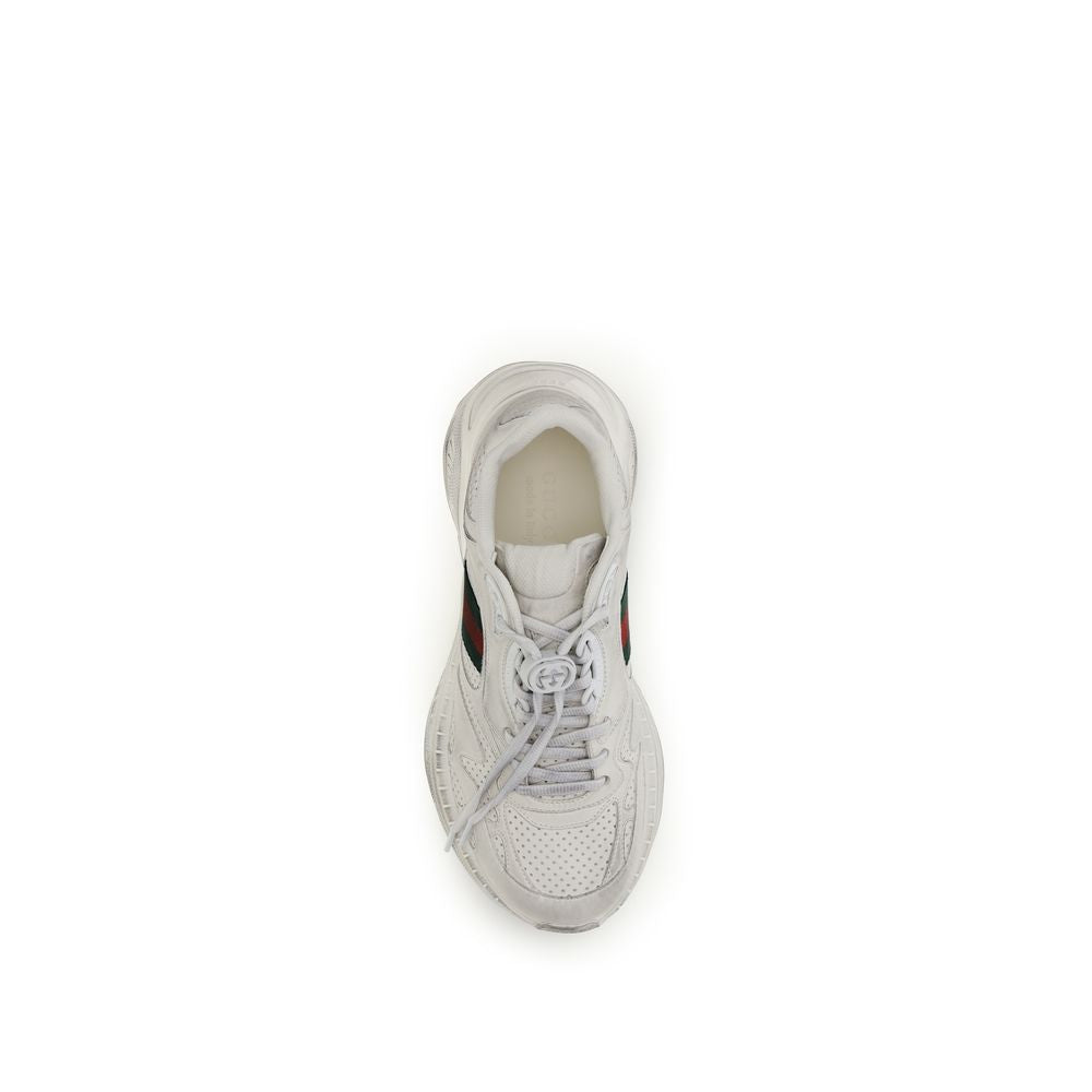 White Calf Leather Bos Taurus Athletic Sneakers