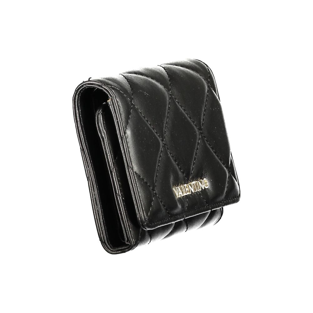 Black Polyurethane Women's Wallet