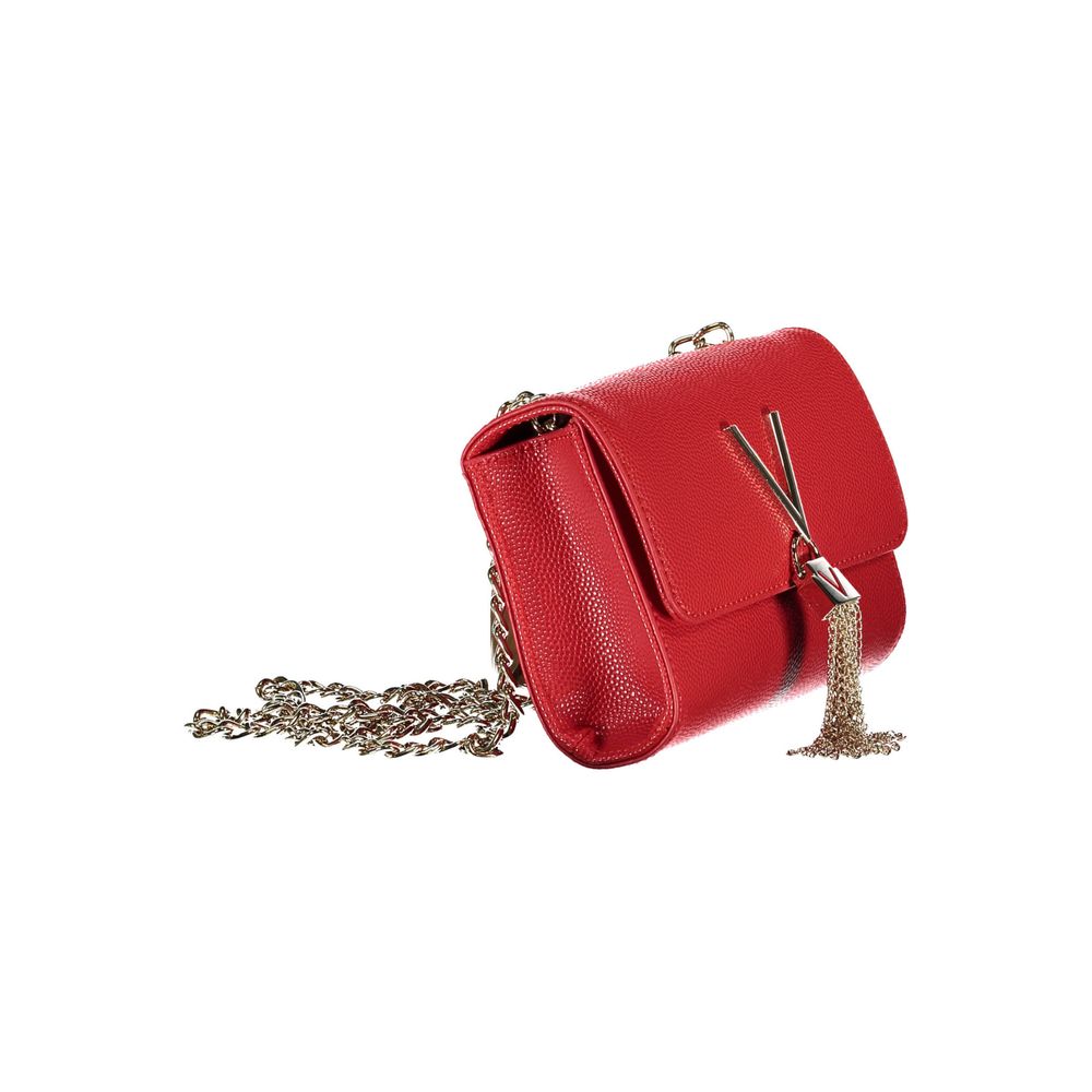 Red Polyurethane Women Handbag