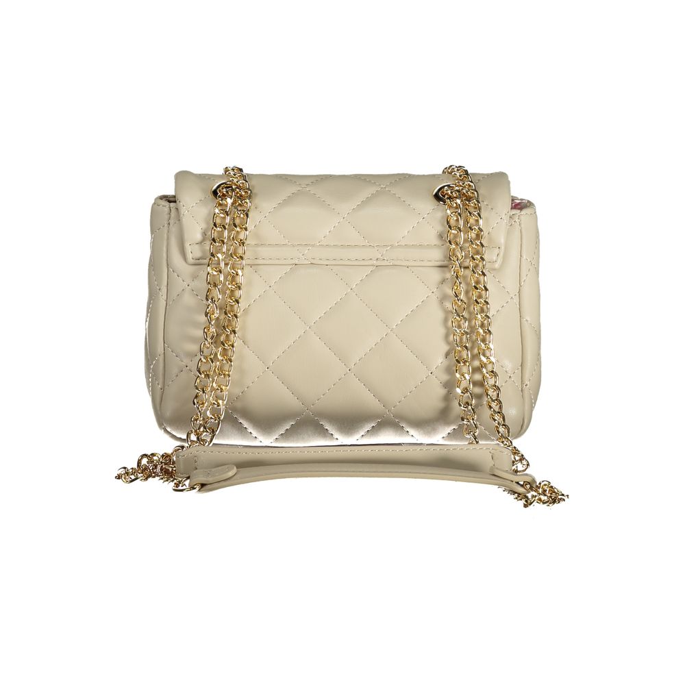 Beige Polyurethane Women Shoulder Bag