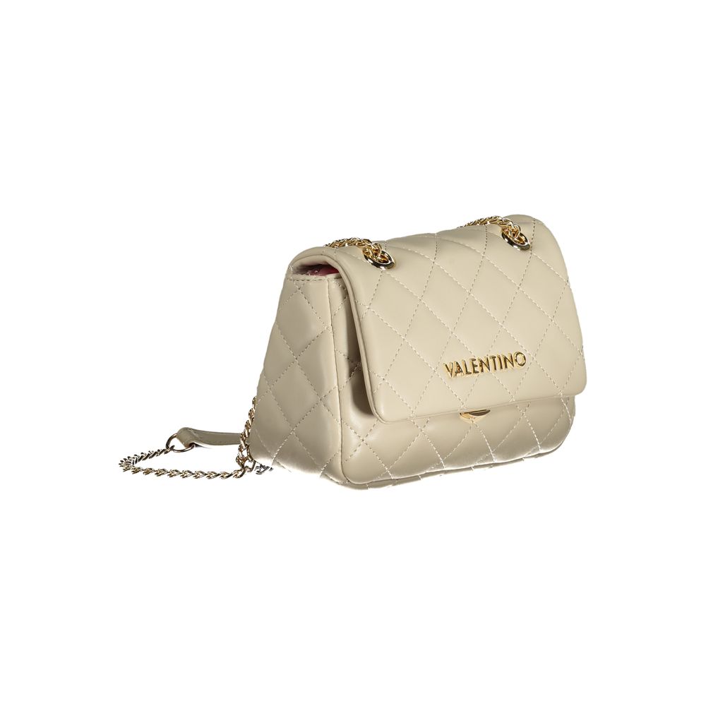 Beige Polyurethane Women Shoulder Bag