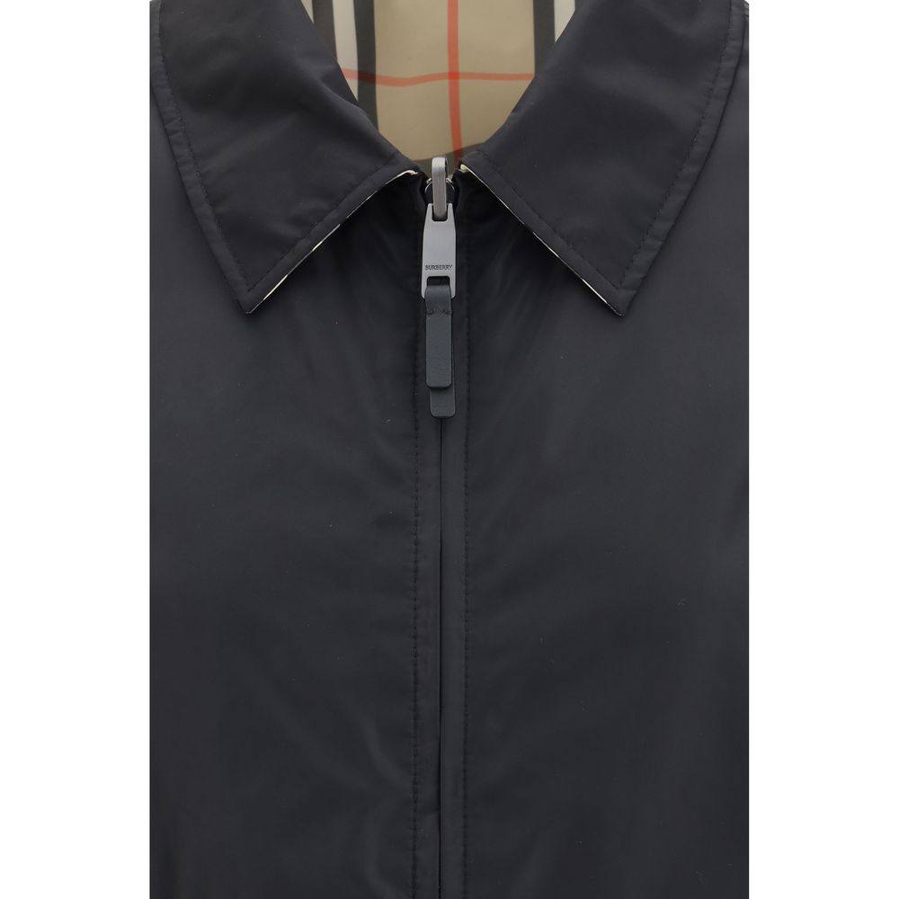 Black Polyamide Full-Length Jacket