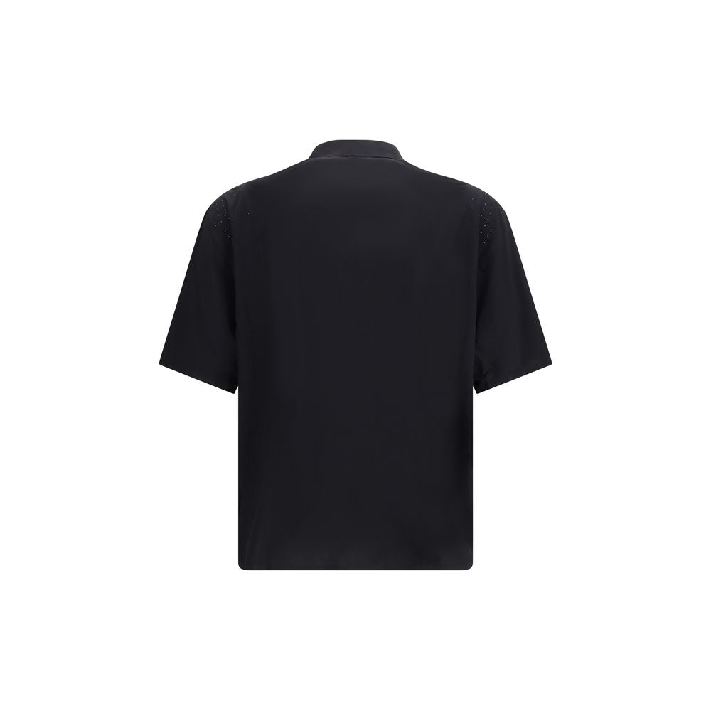 Black Polyester Shortsleeve Shirt