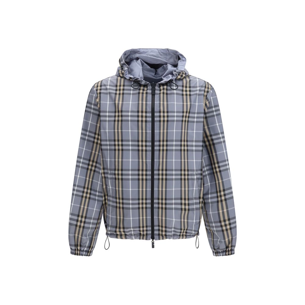 Blue Polyester Shell Jacket