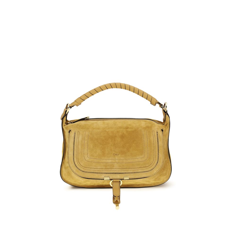 Beige Calf Leather Bos Taurus Shoulder Bag