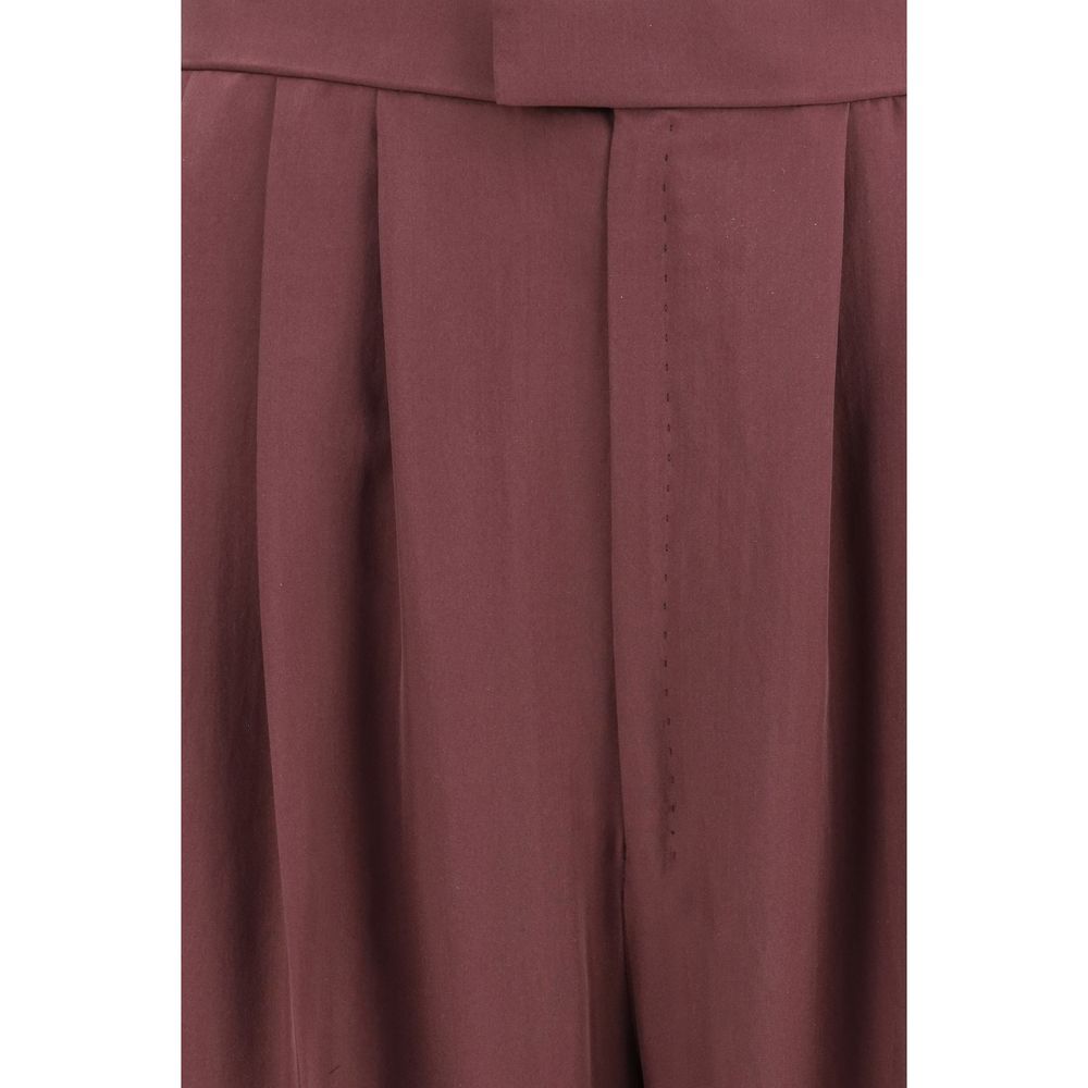 Purple Silk Dress Pants