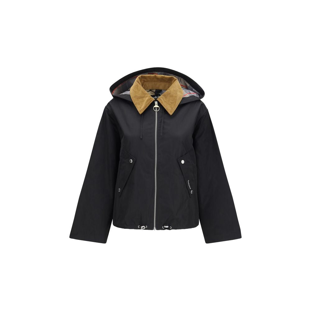 Black Polyester Shell Jacket