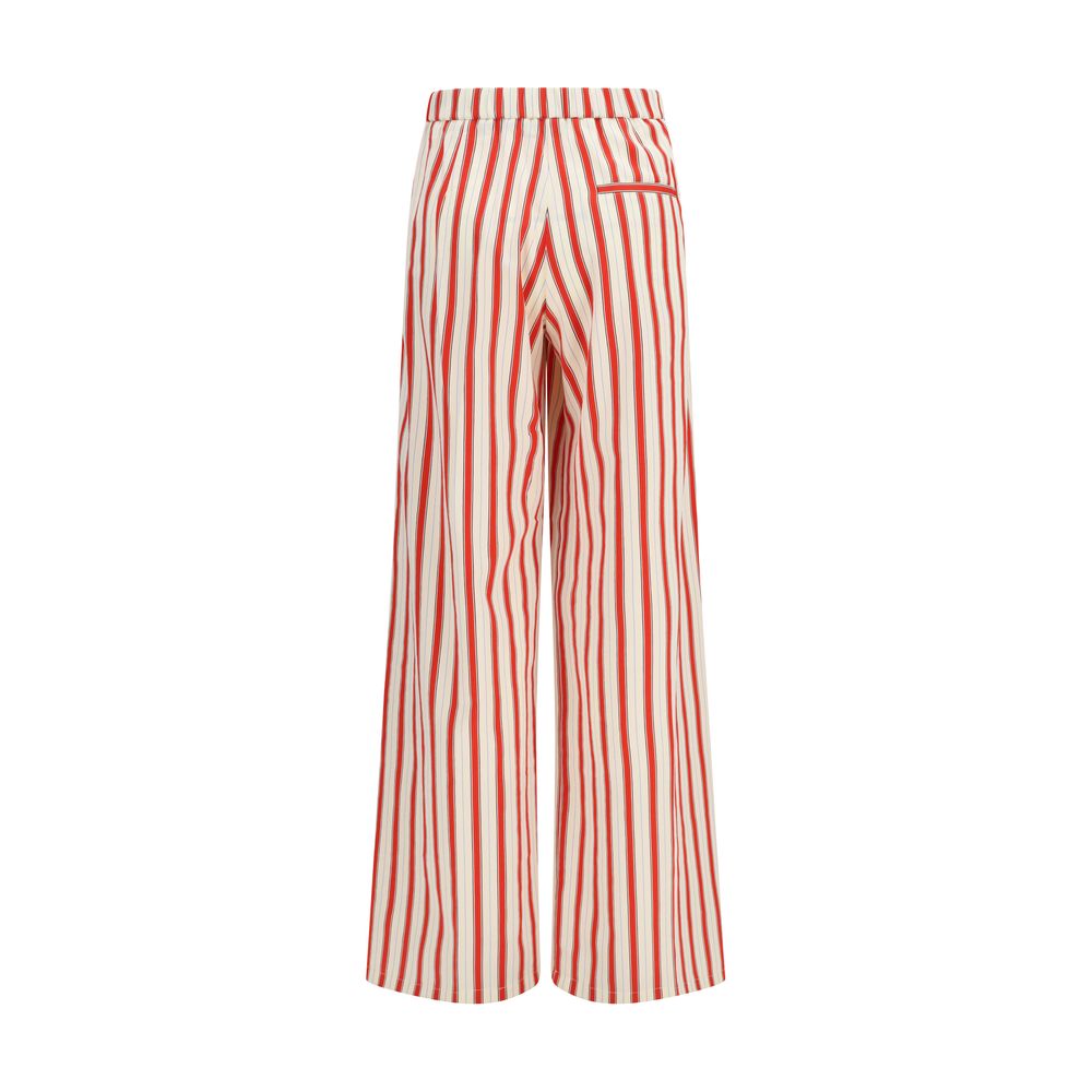 Multicolor Cotton Casual Pants