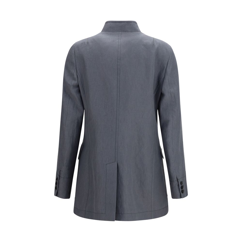 Gray Linen Coat