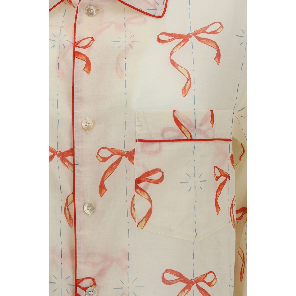 Beige Cotton Pattern Shirt