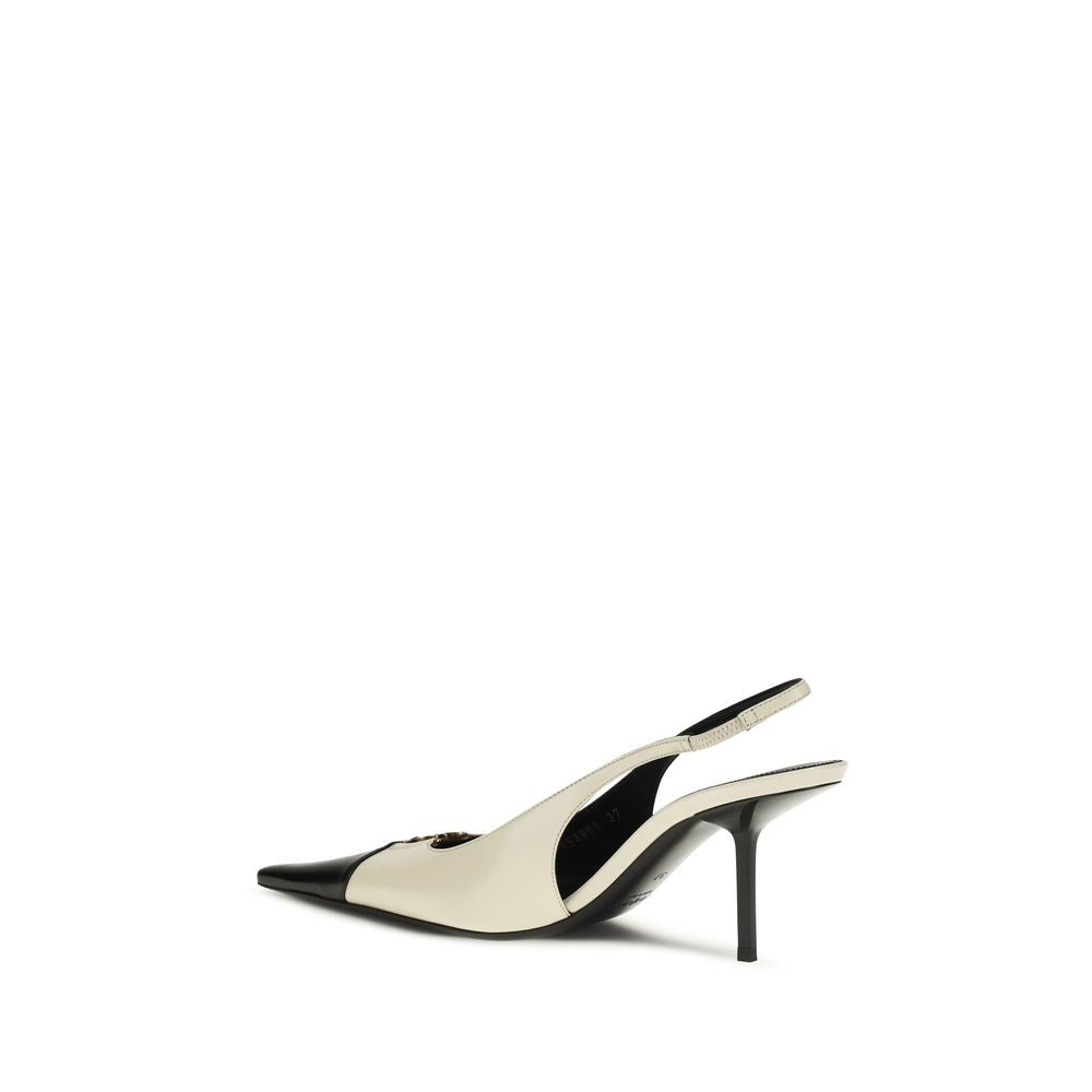 Beige Calf Leather Bos Taurus High Heel Pumps