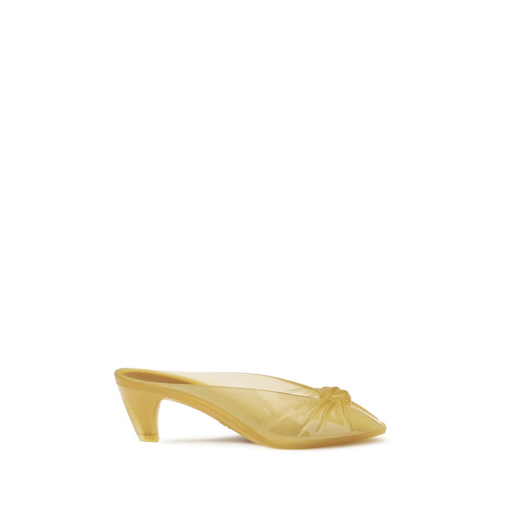 Beige Rubber Mules
