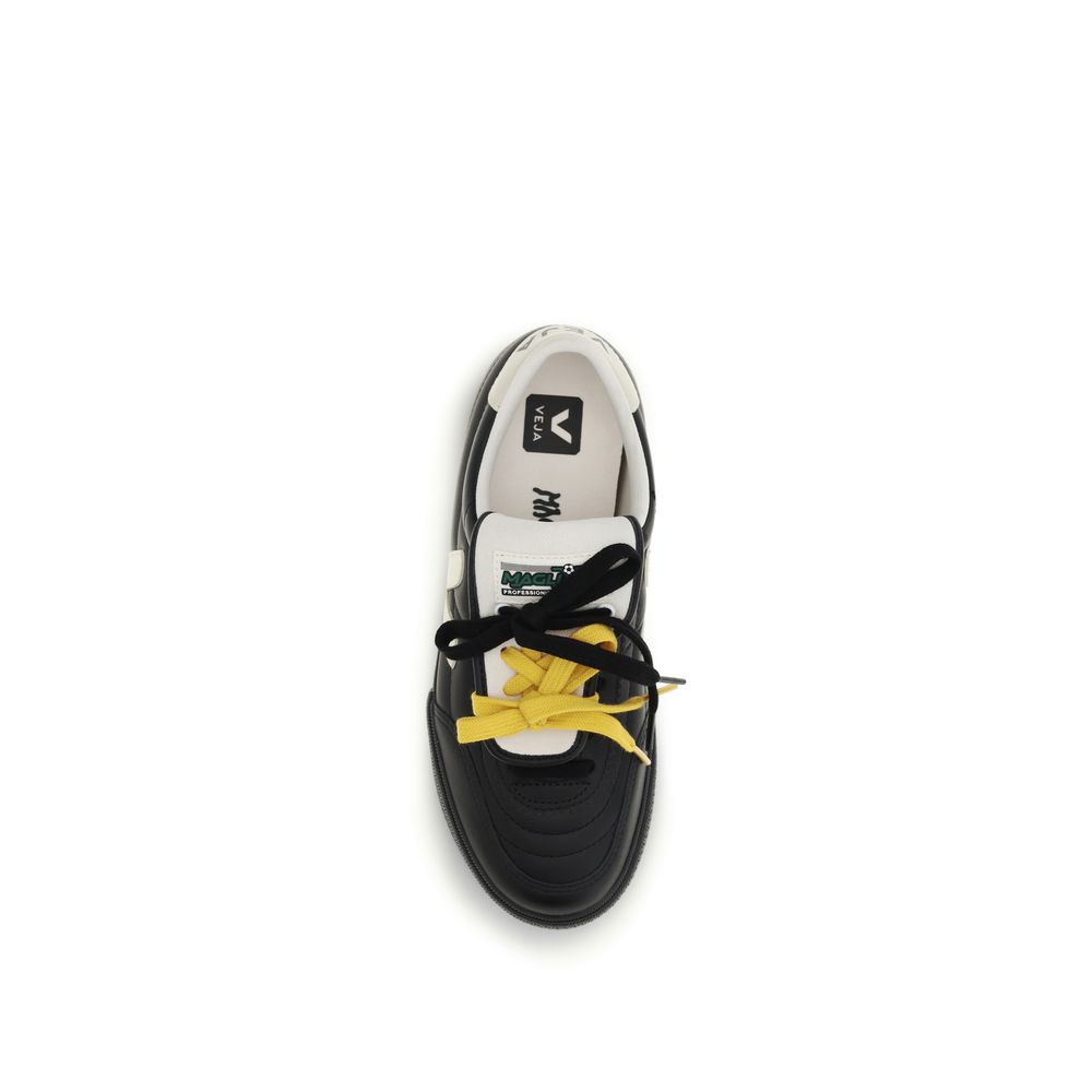 Black Calf Leather Bos Taurus Low Top Sneakers