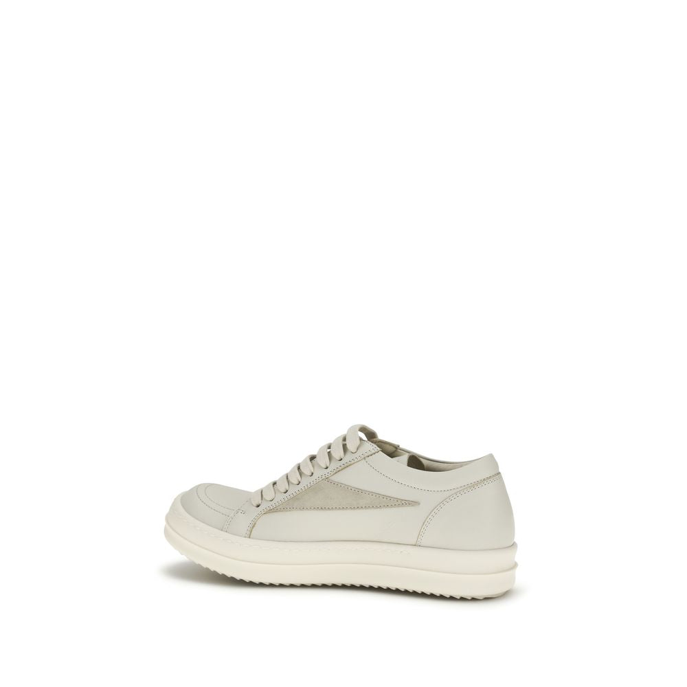 Beige Calf Leather Bos Taurus Low Top Sneakers