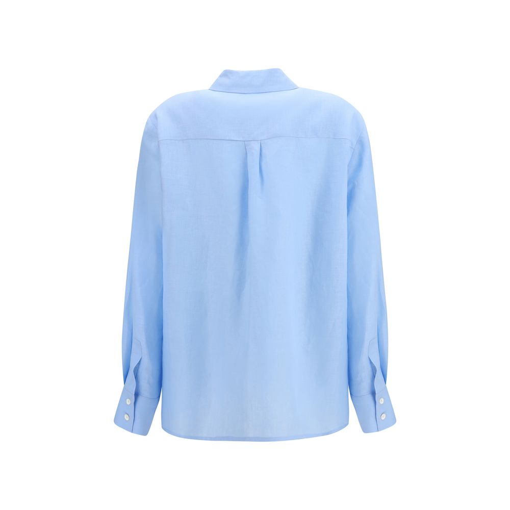 Blue Linen Dress Shirt