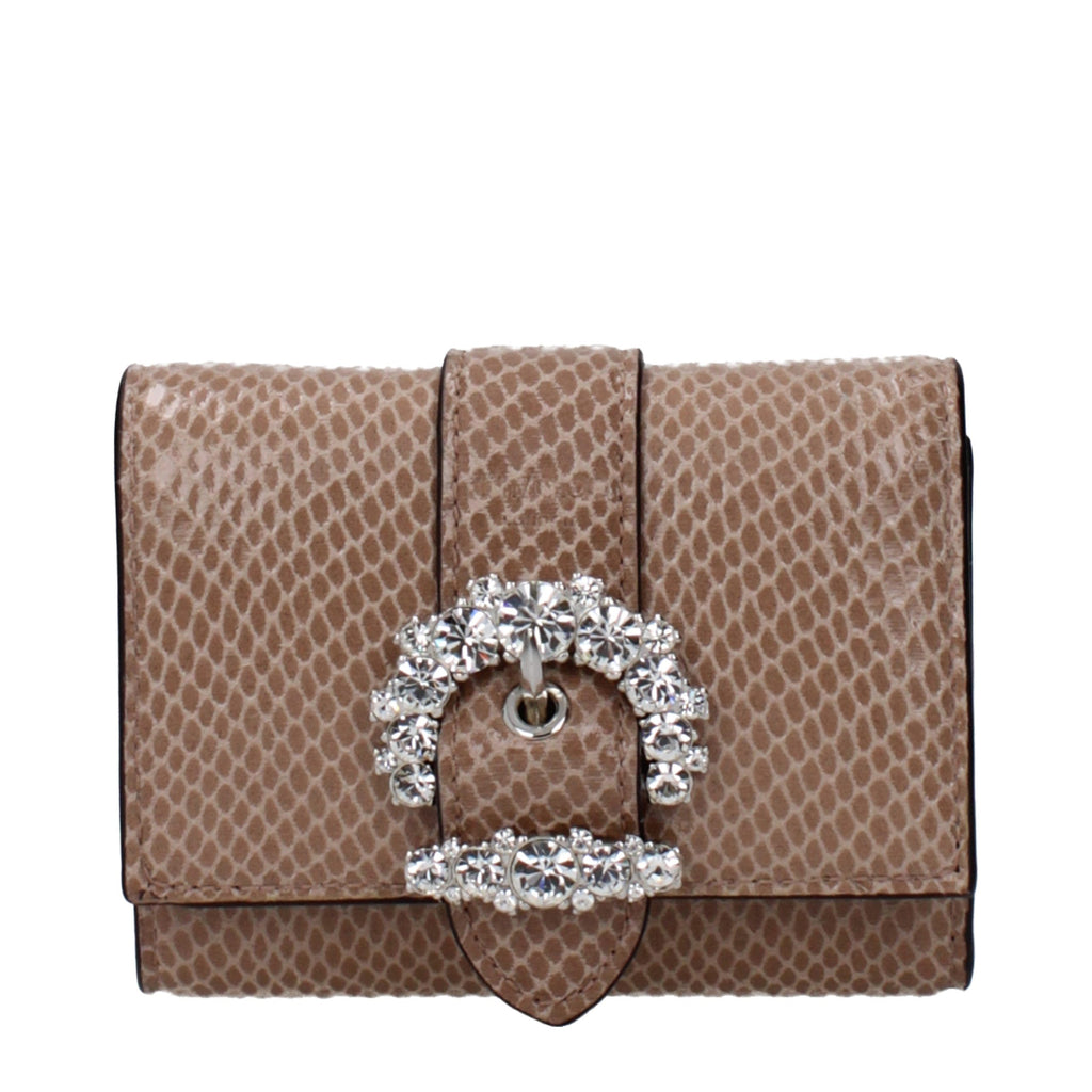 Beige Leather Wallet