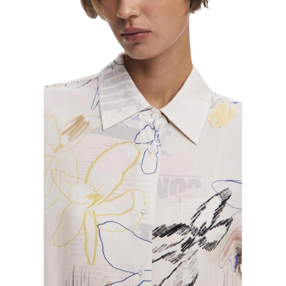 Beige Viscose Blouse