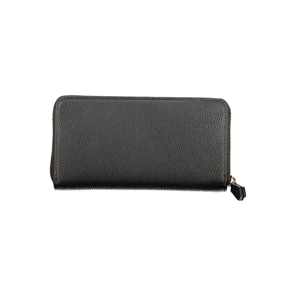 Black Polyurethane Womens Wallet