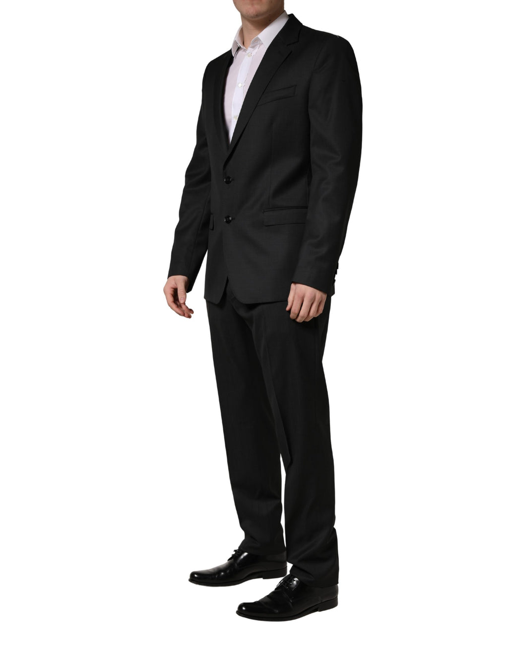 Black Wool 2 Buttons Formal 2 Piece Suit